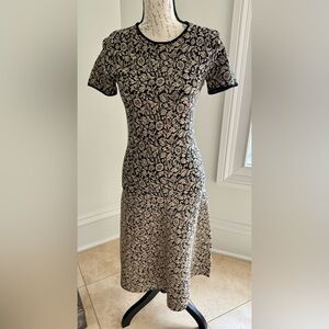 MICHAEL Michael Kors Jacquard Printed Metallic Sweater Dress